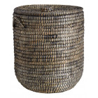 Panier à linge rond en jonc (lot de 2)