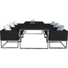 Salon de jardin design 1 table + 6 fauteuils