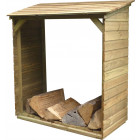 Abri bûches en bois avec plancher tim