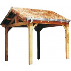 Abri voiture en bois charpente traditionnelle