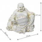 Statue sumo rieur assis en pierre reconstituée