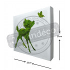 Tableau végétal picto faon en lichen stabilisé 20cm