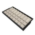 Kit tiroir d'organisation emuca avec glissières à fermeture douce pour armoire module 900mm noir texturé