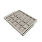 Kit tiroir d'organisation emuca avec glissières à fermeture douce pour armoire module 600mm gris pierre