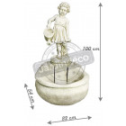 Fontaine en pierre reconstituée petite fille et arrosoir