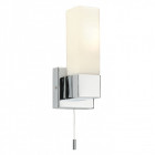 Applique square, chrome et verre