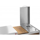 Table avec plancha en inox et feu gaz oasi