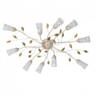 Plafonnier beige flora 10 ampoules 20 cm