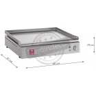 Plancha électrique en inox 60 cm série watt