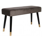 Banc effet velours pieds bicolores