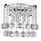 Applique 2 ampoules hanna, en chrome et cristal
