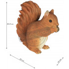 Ecureuil assis en résine 21 cm