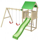 Plateforme de jeux balançoire et toboggan pollux