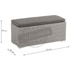 Banc en résine tressé madrid