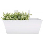 Jardinière blanc en zinc 40x15x15cm