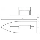 Platoir flamand mondelin 233314 bout pointu 45cm poignée fermée plastique