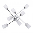 Plafonnier chromé megapolis 8 ampoules 20 cm