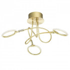 Plafonnier doré techno 3 ampoules 25.5 cm