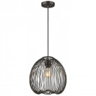Suspension noir mat leeds 1 lumières