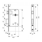 Serrure à encastrer thirard axe 70mm pour porte intérieure nickelé bouts ronds