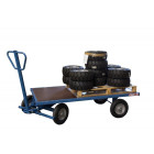 Chariot avant train pivotant roues pneumatiques 1000 kg - Dimensions au choix