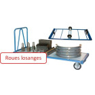 Chariot industriel pour charges lourdes 1600 x 800 mm roues losange 1200 kg - 800007214