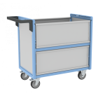 Chariot conteneur PP alvéolaire 250 kg - Avec ou sans toit et dimensions au choix