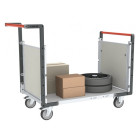 Chariot modulaire FLAT-PACK™ PP alvéolaire 2 dossiers, plateau bois 850 x 500 mm 250 kg - 806724172