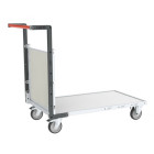 Chariot FLAT-PACK™ modulaire PP alvéolaire 1 dossier plateau bois 1000 x 600 mm 250 kg - 806724271