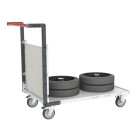 Chariot FLAT-PACK™ modulaire PP alvéolaire 1 dossier plateau bois 1000 x 600 mm 250 kg - 806724271