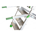 Plateforme de magasinage aluminium, 11 marches, 150 kg