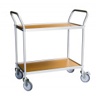 Desserte 2 plateaux bois double poignées verticales 780 x 420 mm 150 kg - 880009544 Desserte 2 plateaux bois double poignées verticales 780 x 420 mm 150 kg - 880009544