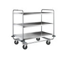 Desserte inox 304 L châssis renforcé 3 plateaux 1000 x 600 mm 200 kg - 885006693