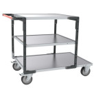 Servante montée 3 plateaux tôle galva 2 plateaux 1200 x 800 mm et 1 plateau 900 x 800 mm roues TPE 400 kg - 886732445