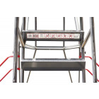 Escabeau roulant à immobilisation automatique charge 150 kg 12 marches ht travail 4770 mm