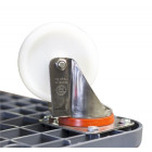 Plateau roulant polypropylène sans rebord 600 x 400 mm roues NY inox 500 kg - 865007657