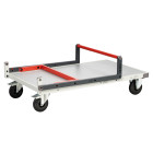 Chariot flat-pack dossier repliable 1000 x 600 mm plateau mélaminé roues CC 250 kg - 804722111