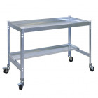 Table de préparation jardinage simon rack desk mobile 150x60cm gris galvanisé