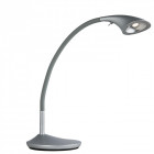 Lampe de table argentée techno 1 ampoule 47 cm