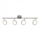 Barre pluto, chrome et plastique, 4 ampoules