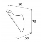 Crochet patère porte serviette zinc chromé serie monaco fixations invisibles