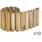 Bordure à dérouler en pin autoclave lot de 10
