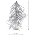 Sapin de noël en bois patiné blanc