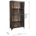 Armoire en métal et verre