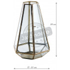 Photophore en verre et laiton
