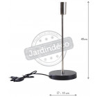 Pied de lampe métal argenté