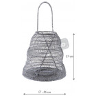 Photophore métal gris blanchi diamètre 26cm