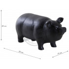 Cochon en résine noire