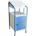 Pupitre avec rangement 1 bloc porte, à roulettes 150 kg - 820005970