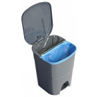 Poubelle à pédale double compartiment 40 litres
